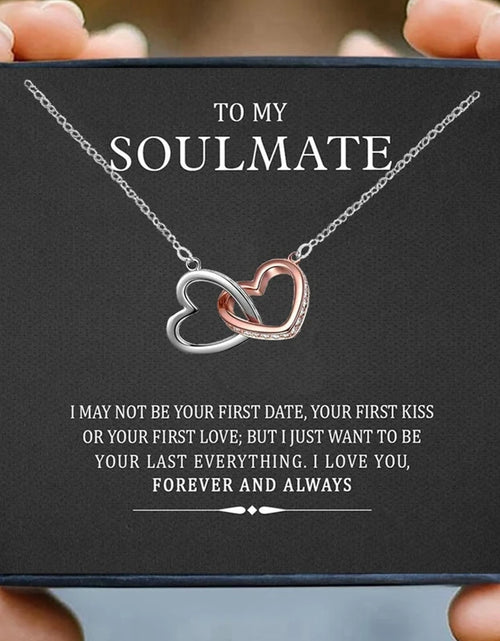 Load image into Gallery viewer, To My Soulmate Necklaces for Women Gift Heart Pendant Necklace Female Girl Crystal Infinity Necklace Gifts Wife Lovers Jewelry
