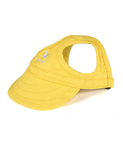 Load image into Gallery viewer, Adjustable Pet Dog Travel Cute Baseball Hat Sun Cap Visor Hat with Ear Holes Outdoor Sport Pet Supplies
