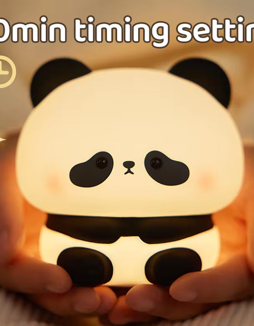 Load image into Gallery viewer, Panda LED Night Light Cute Silicone Night Light USB Rechargeable Touch Night Lamp Bedroom Timing Lamp Decoration Children&#39;S Gift
