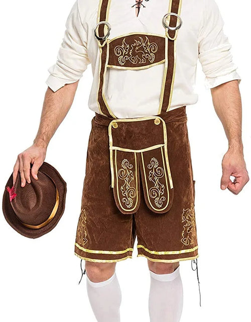 Load image into Gallery viewer, Men&#39;S German Bavarian Oktoberfest Costume Set, Beer Costume Hat for Adults Halloween Fancy Dress Costumes and Beer Festival
