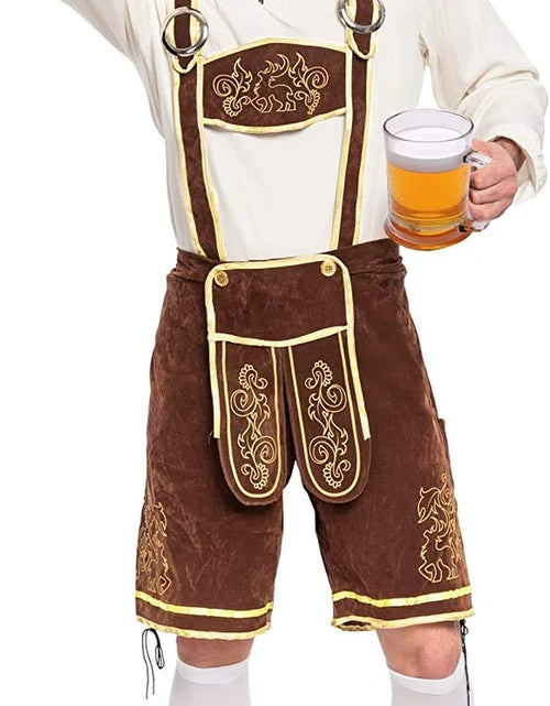 Load image into Gallery viewer, Men&#39;S German Bavarian Oktoberfest Costume Set, Beer Costume Hat for Adults Halloween Fancy Dress Costumes and Beer Festival
