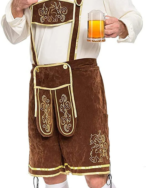 Load image into Gallery viewer, Men&#39;S German Bavarian Oktoberfest Costume Set, Beer Costume Hat for Adults Halloween Fancy Dress Costumes and Beer Festival
