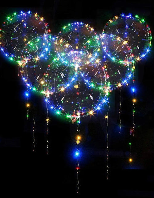 Load image into Gallery viewer, 10 Pack Transparent Christmas Led Bobo Balloons Helium Glow Balloon with String Lights for New Year Party Birthday Wedding Decor
