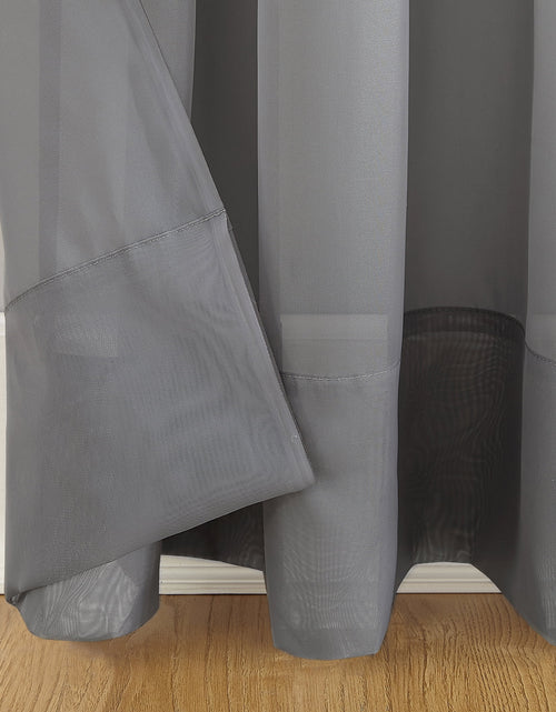 Load image into Gallery viewer, Marjorie Sheer Voile Curtain, Single Panel, 59&quot;W X 63&quot;L, Gray
