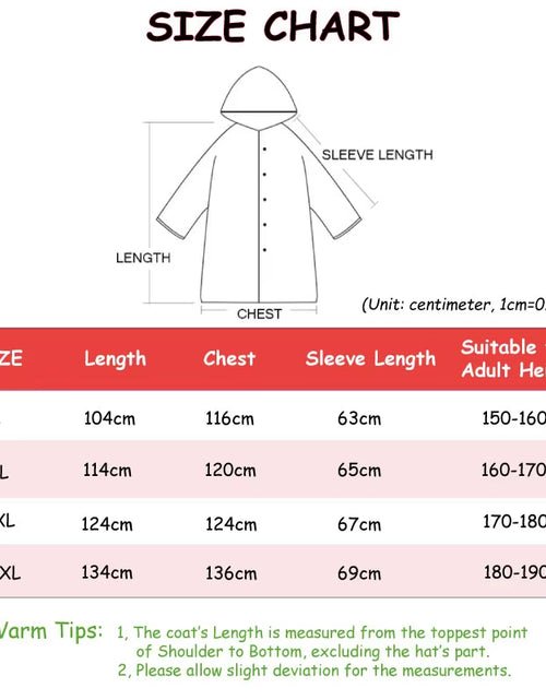 Load image into Gallery viewer, Black Fashion Adult Waterproof Long Raincoat Women Men Rain Coat Hooded for Outdoor Hiking Travel Fishing Climbing Thickened
