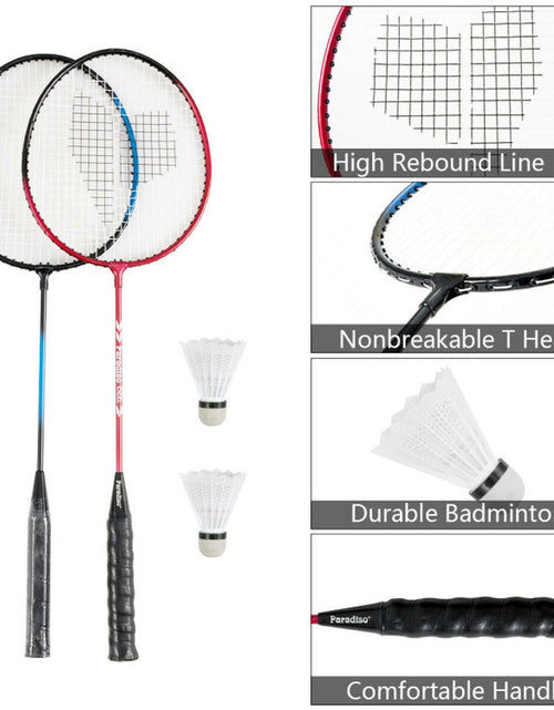 Load image into Gallery viewer, Portable Badminton Set Folding Tennis Badminton Volleyball Net
