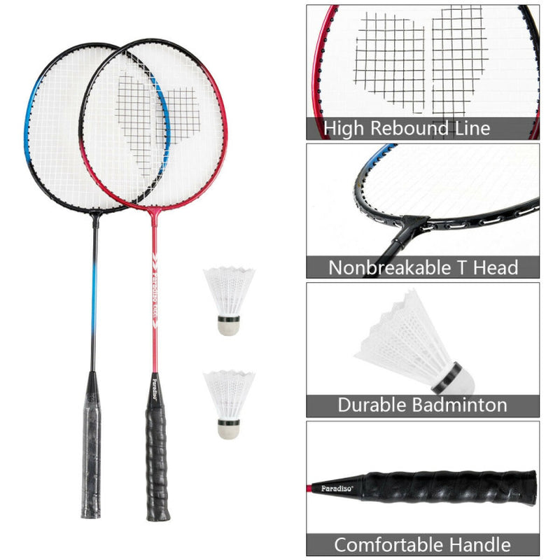 Portable Badminton Set Folding Tennis Badminton Volleyball Net