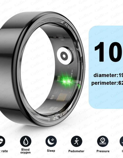 Load image into Gallery viewer, For HUAWEI XIAOMI SAMSUNG Smart Ring Men Titanium Steel Shell Health Monitoring 3ATM Waterproof 100+ Sport Modes Smartring Women
