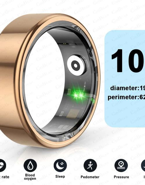 Load image into Gallery viewer, For HUAWEI XIAOMI SAMSUNG Smart Ring Men Titanium Steel Shell Health Monitoring 3ATM Waterproof 100+ Sport Modes Smartring Women
