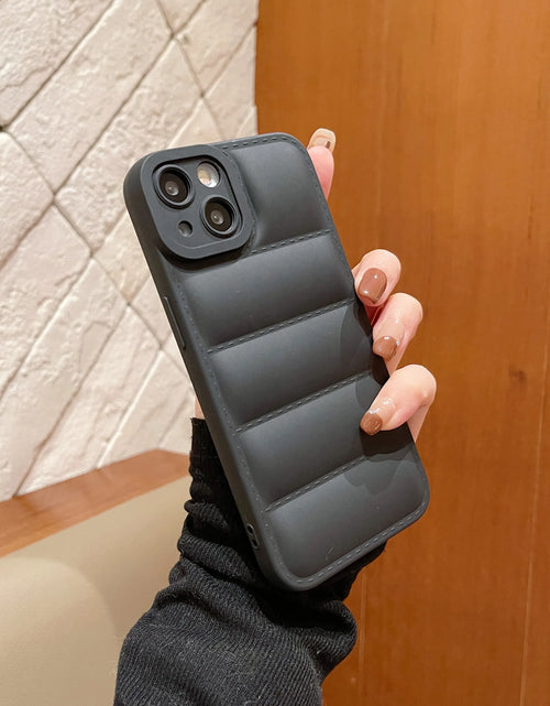 Load image into Gallery viewer, Puffer Phone Case for Iphone 15 14 13 12 11 Pro Max down Jacket Phone Cases for Iphone 11 Xr 7 8 Plus
