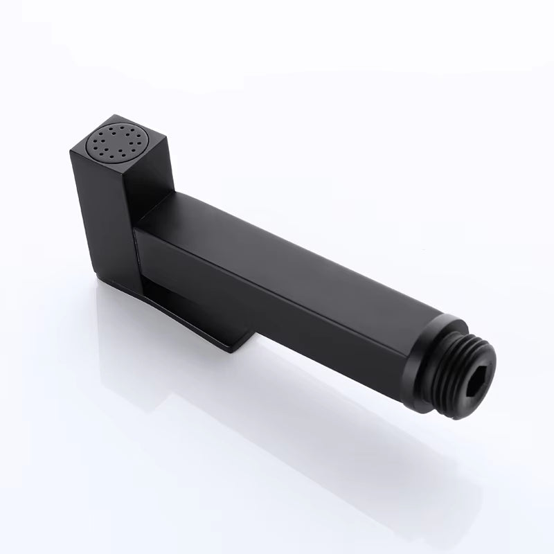 Solid Brass Square Black Bidet Sprayer Bathroom Toilet Handheld Shower Bidet Set Black Hose and Holder Free Shipping