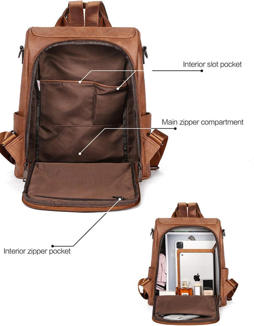 Load image into Gallery viewer, Travel Backpack Purse for Women, PU Leather anti Theft Large, Ladies Shoulder Fashion Bags
