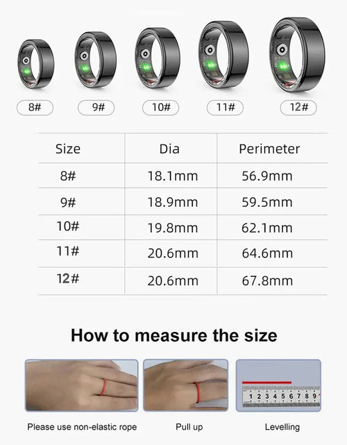 Load image into Gallery viewer, For HUAWEI XIAOMI SAMSUNG Smart Ring Men Titanium Steel Shell Health Monitoring 3ATM Waterproof 100+ Sport Modes Smartring Women
