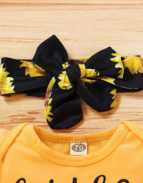 Load image into Gallery viewer, Newborn Baby Girl Clothes Infant Baby Ruffle Romper +Pants + Headband 3 PCS Outfits Set
