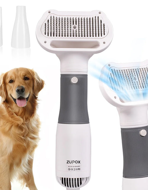 Load image into Gallery viewer, Dog Hair Dryer, 2 in 1 Dog Brush, Pet Grooming Dryer for Small Dog and Cat, Cat Hair Brush with Adjustable Temperature
